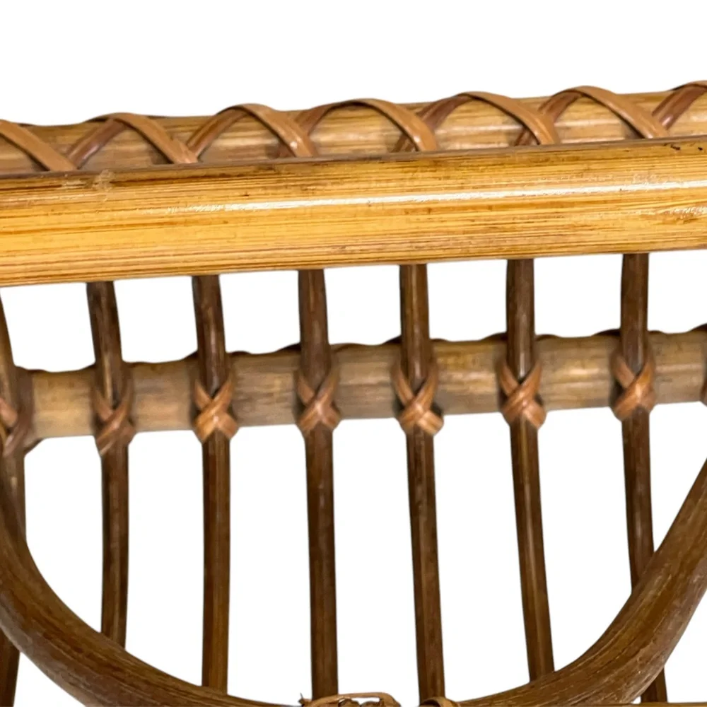 VINTAGE RATTAN BAMBOO MAGAZINE RACK - Picture 11 of 11